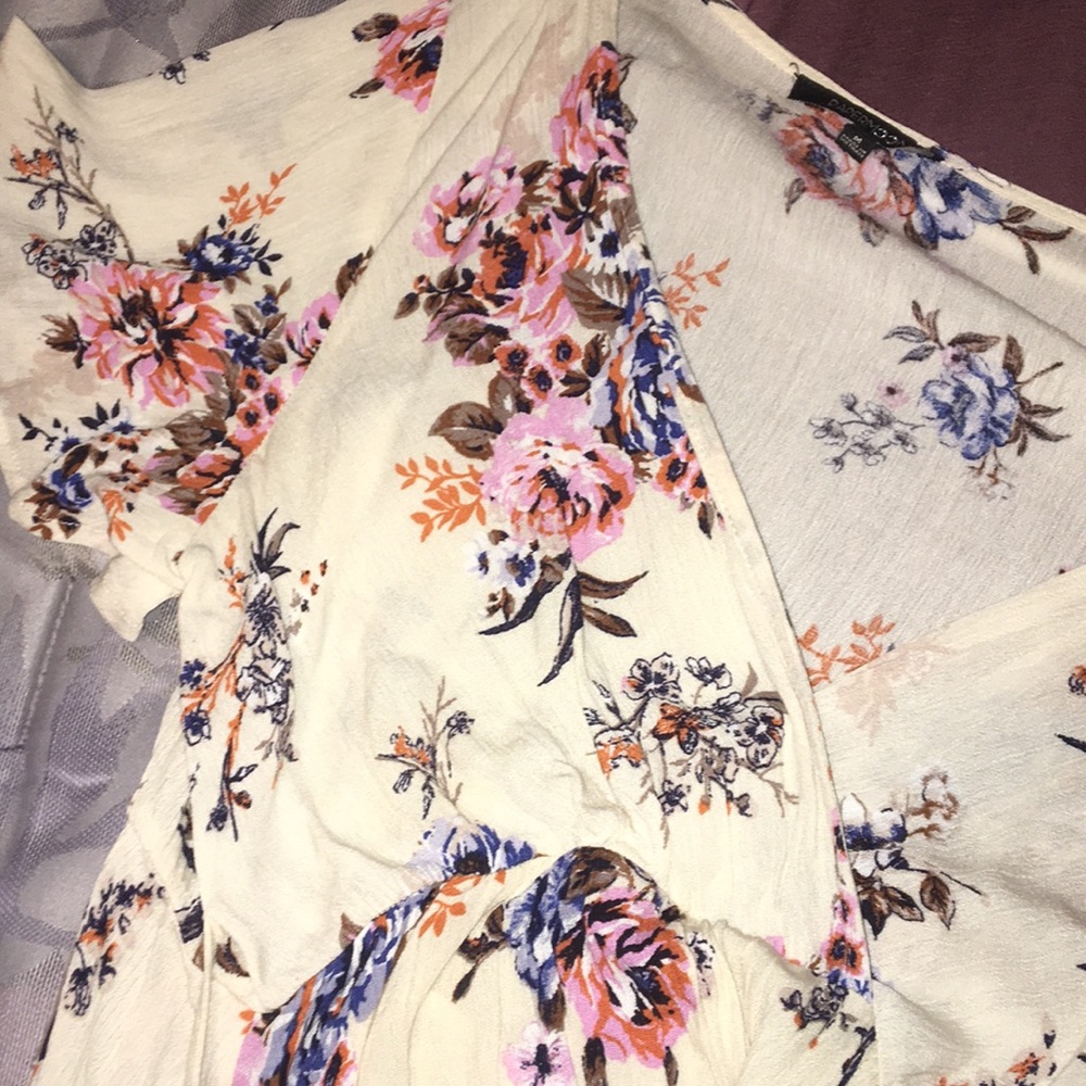Floral cream dress